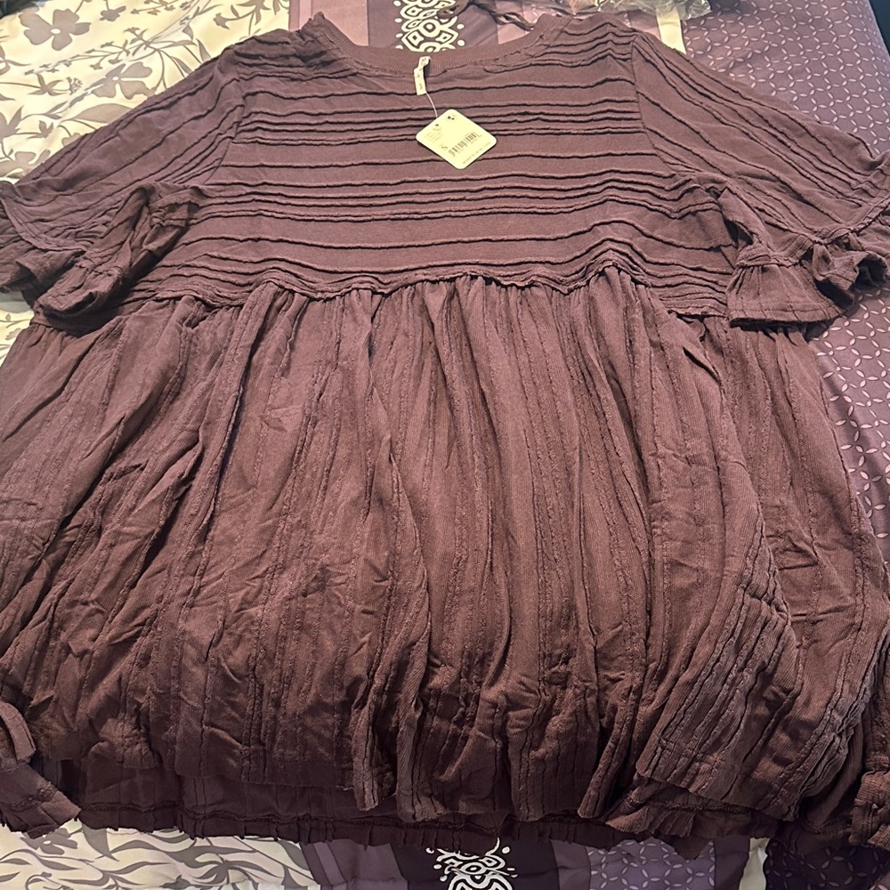 Free People Plum Textured Dress
